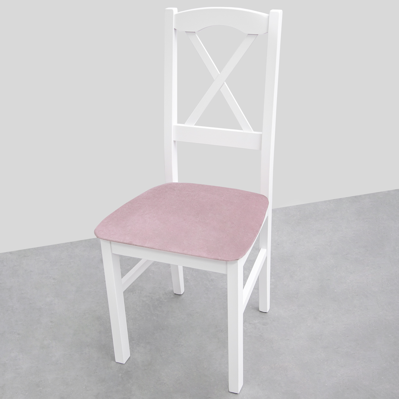 Nowoczesne krzesło tapicerowane NILO 11 biały (20) WYPRZEDAŻ