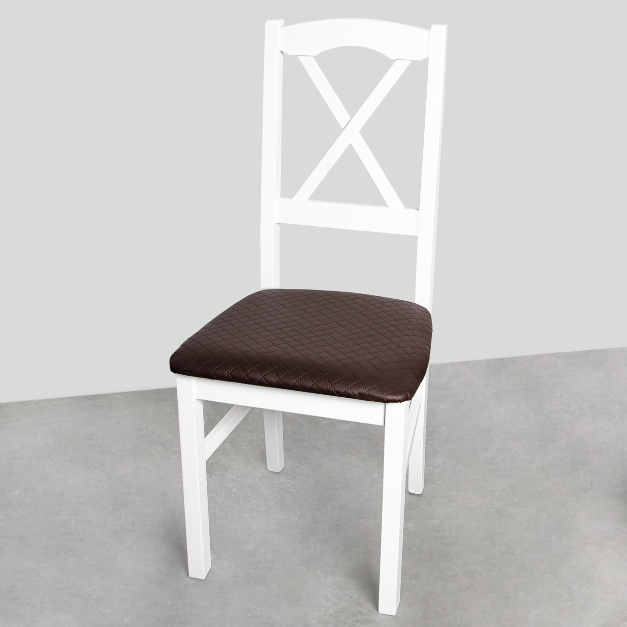 Białe krzesło tapicerowane NILO 11 biały (36) WYPRZEDAŻ