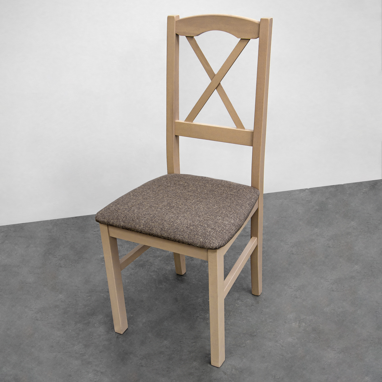 Krzesło do jadalni tapicerowane DK19 sonoma (5) WYPRZEDAŻ