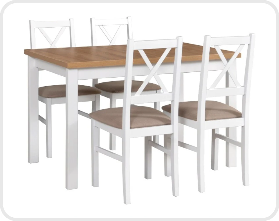 Stół ALBA 1 + Krzesła NILO 10