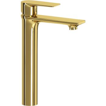 Bateria umywalkowa wysoka BISU 01 złoty połysk