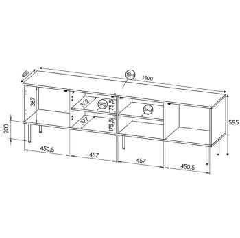 Komoda RTV HOLENA 190 wymiary