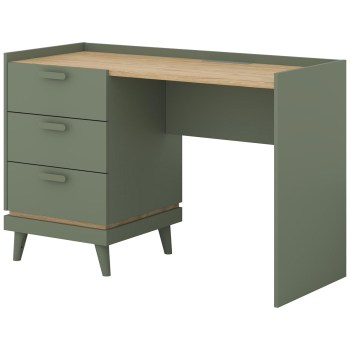 Biurko CANDIS 03 zielony / dąb olejowany