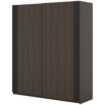 Szafa przesuwna 180 IVAN 16 dąb dunin / czarny