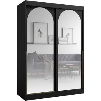 Szafa przesuwna 150 MOGI czarna + złoty