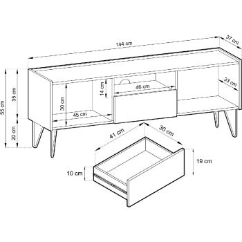 Wymiary: Szafka RTV HARMONY 01